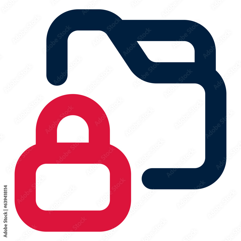 Lock Folder Icon - Vector File and Folder Symbol Lock Folder Icon - Vector File and Folder Symbol