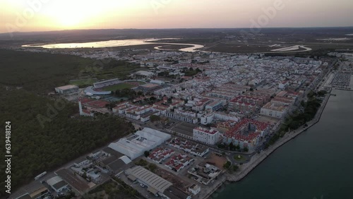 Vila Real de Santo Antonio cityscape by the Guadiana River photo