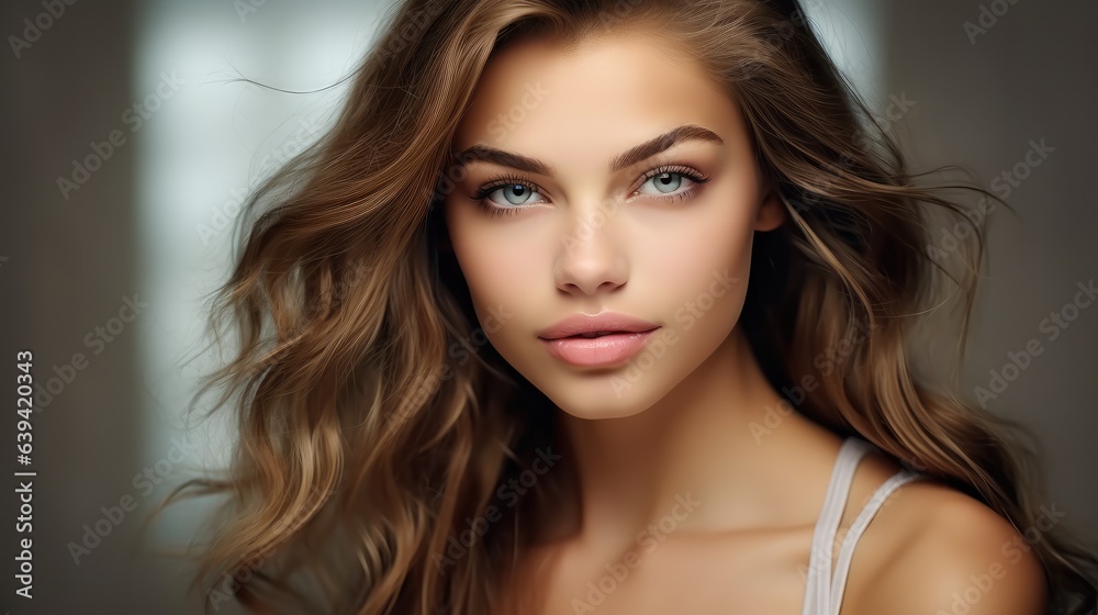 Portrait of woman, Skin care beauty, skincare and beauty cosmetics for shine, Wellness or healthy glow. Portrait of woman, Skin care beauty, skincare and beauty cosmetics for shine, Wellness or healthy glow.