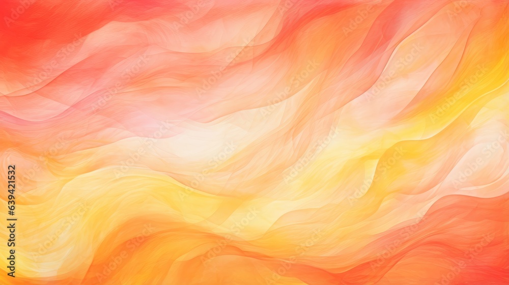 Photo of an abstract painting featuring vibrant yellow and red colors