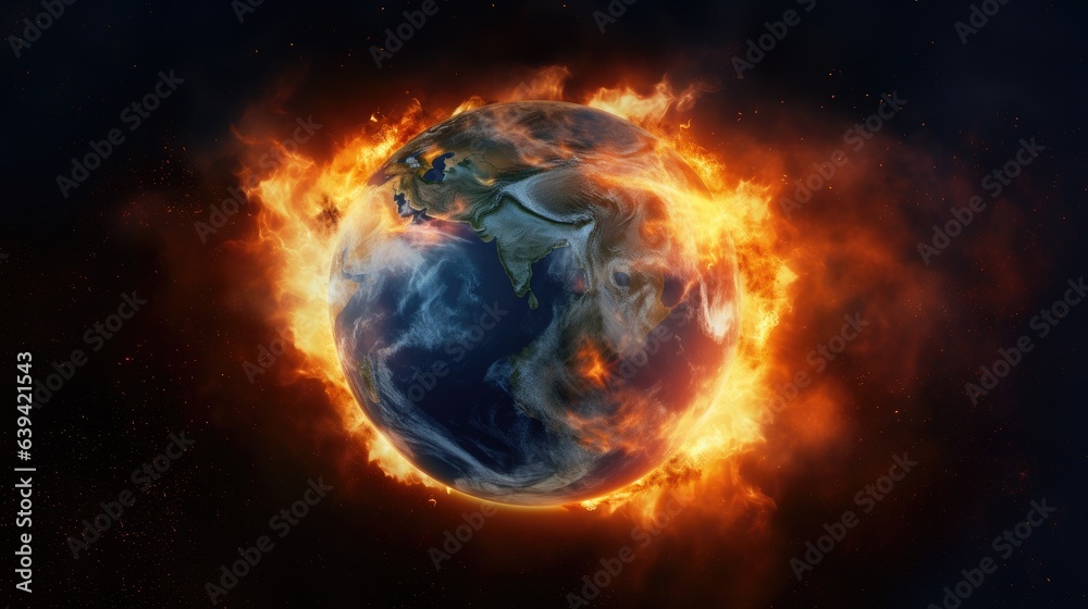 Global catasrtophe concept illustration Global catasrtophe concept illustration