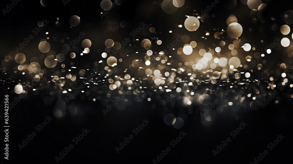 Silver bokeh, white raining light, blurry lights, blurry background, grey confettis on a black background, black and white, night lights, city lights, haze, depth of field, round bokeh, circle bokeh Silver bokeh, white raining light, blurry lights, blurry background, grey confettis on a black background, black and white, night lights, city lights, haze, depth of field, round bokeh, circle bokeh