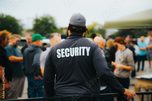 Security guards protecting business convention event in North America photo
