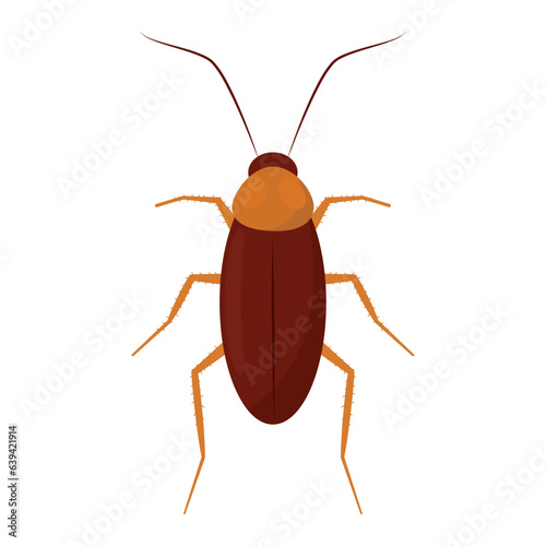 Isolated colored cockroach insect animal icon Vector