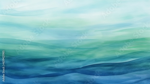 Photo of blue and green water waves in a mesmerizing painting