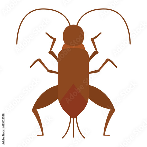 Isolated colored cockroach insect animal icon Vector