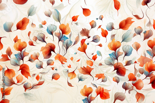 Autumn background with abstract colorful leaves © Olga