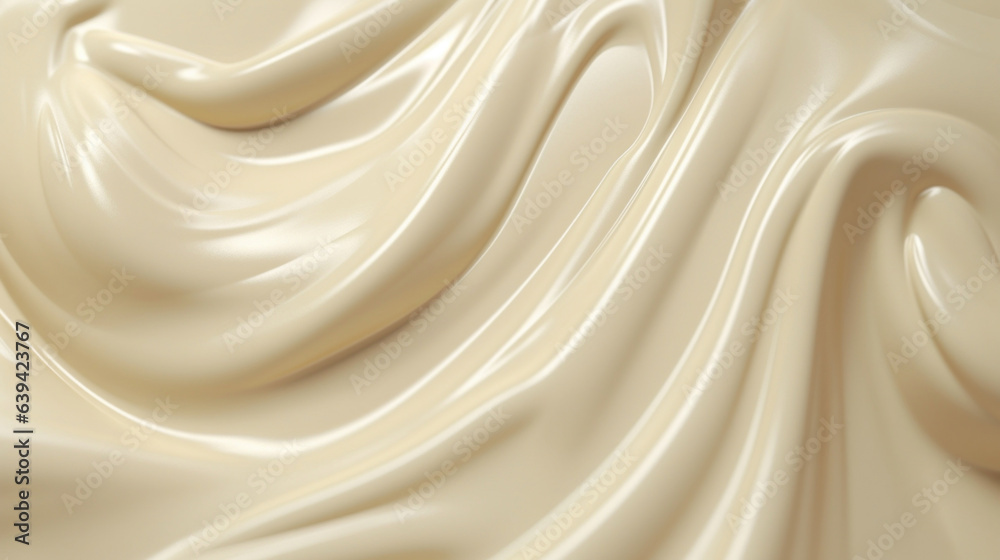 intricate details of the creamy smooth sauce are highlighted as it gracefully flows in a slowmotion macro shot. intricate details of the creamy smooth sauce are highlighted as it gracefully flows in a slowmotion macro shot.