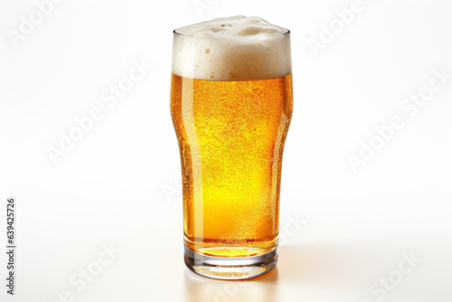 Beer on a light background. Beer festival and oktoberfest concept. Background with selective focus
