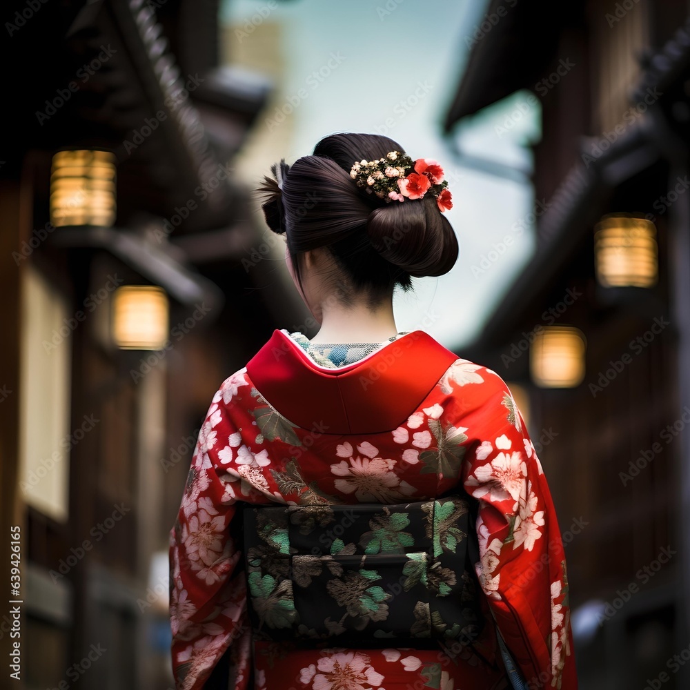 Geisha in kimono Geisha in kimono