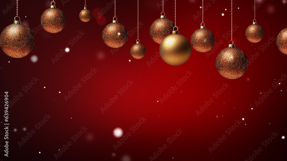Christmas red background with realistic 3d, Christmas balls, ornaments, red gold white hanging balls beautiful ornaments. Christmas red background with realistic 3d, Christmas balls, ornaments, red gold white hanging balls beautiful ornaments.