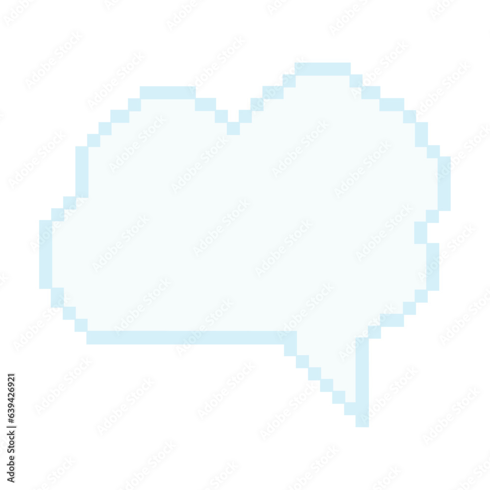 Isolated colored pixelated comic speech bubble chat Vector