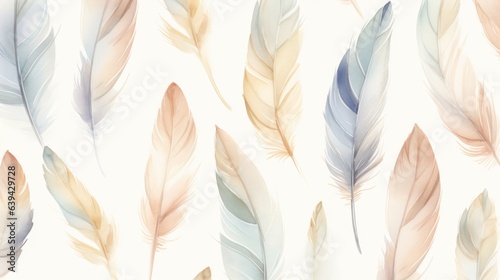 Photo of colorful feathers on a clean white background