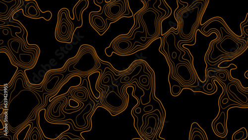 Fractal lines background. Topographic map like abstract backdrop