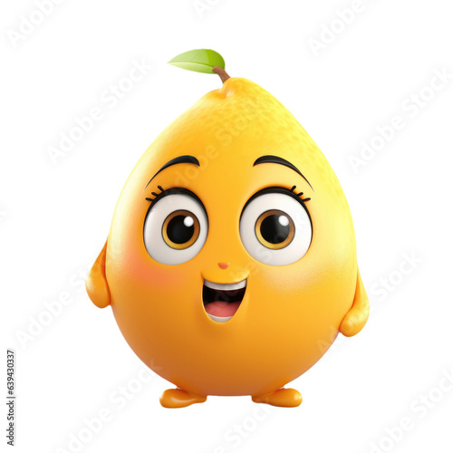 Cute Cartoon Mango Characte...