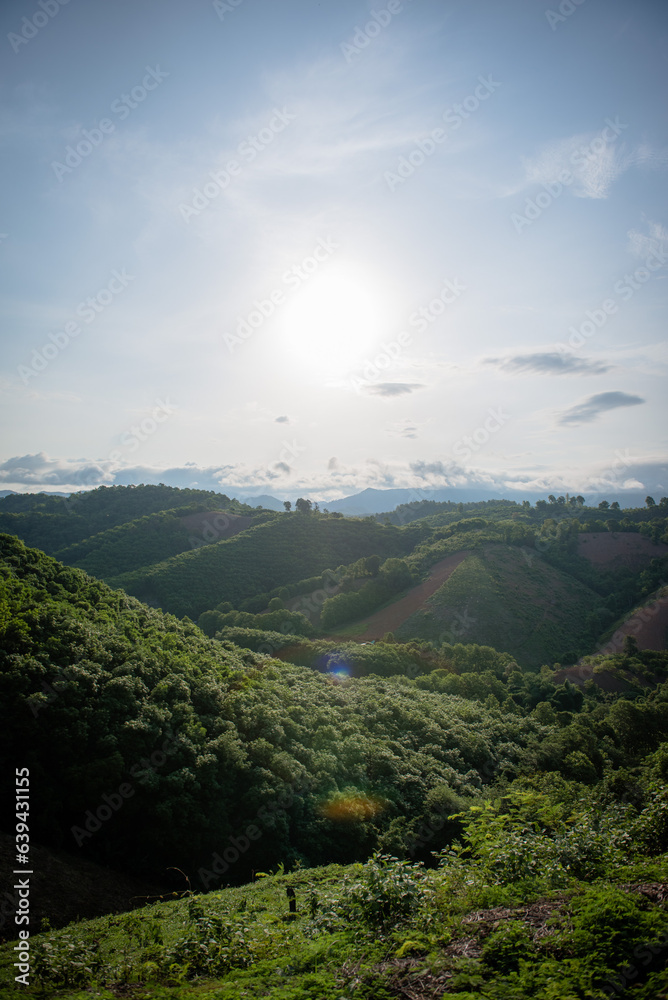 Fototapeta premium Scenery from a high mountain.