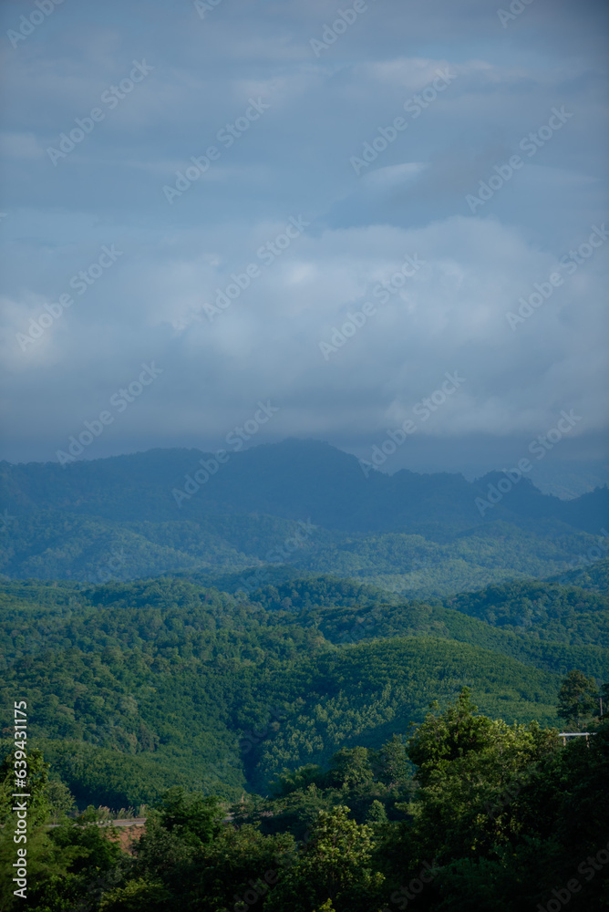 Naklejka premium Scenery from a high mountain.