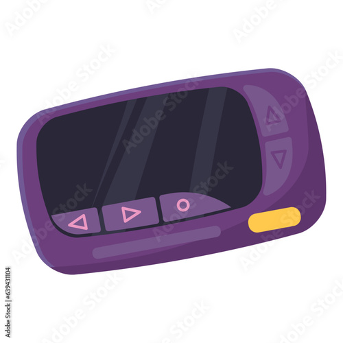 Isolated colored vintage beeper icon Vector