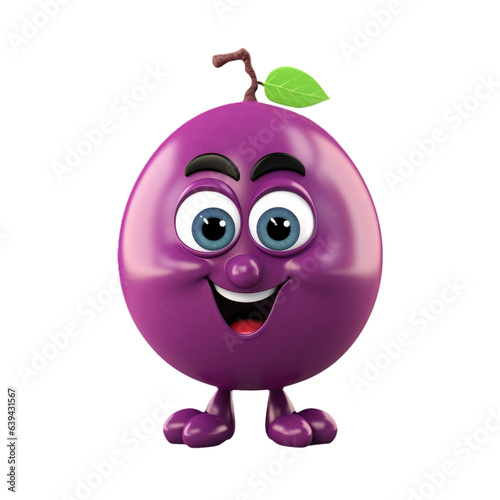 Cute Cartoon Grape Characte...