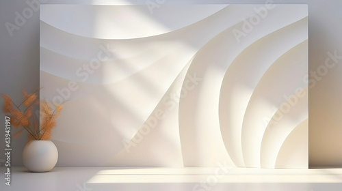 Luxurious white marble product stand, Marbling floor background view to display your packaging or mockup design template.