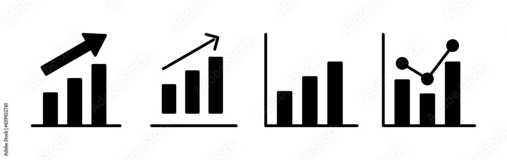 Growing graph Icon vector. Chart icon. Graph Icon Growing graph Icon vector. Chart icon. Graph Icon