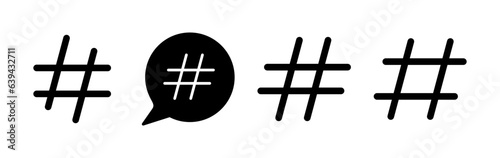 Hashtag icon vector. hashtag simbols