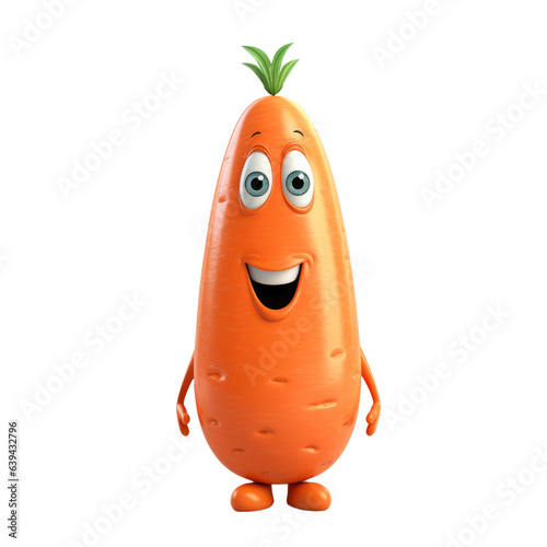 Cute Cartoon Carrot Charact...