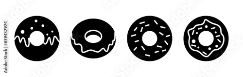 Donut icon vector. doughnut icon. donut logo
