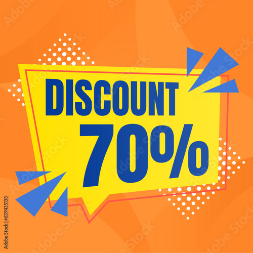 70 percent discount banner for sales