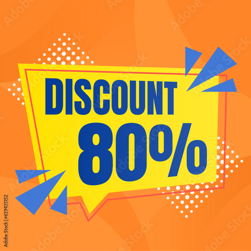80 percent discount banner for sales