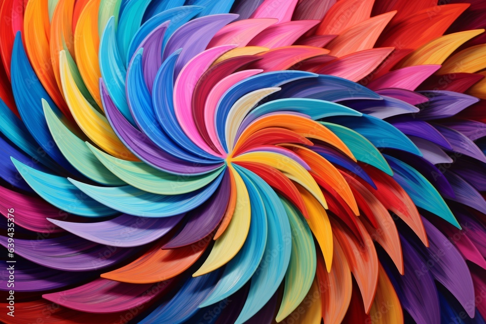 whirling patterns of vibrant colors mesmerize as they spin outward, Generative AI whirling patterns of vibrant colors mesmerize as they spin outward, Generative AI