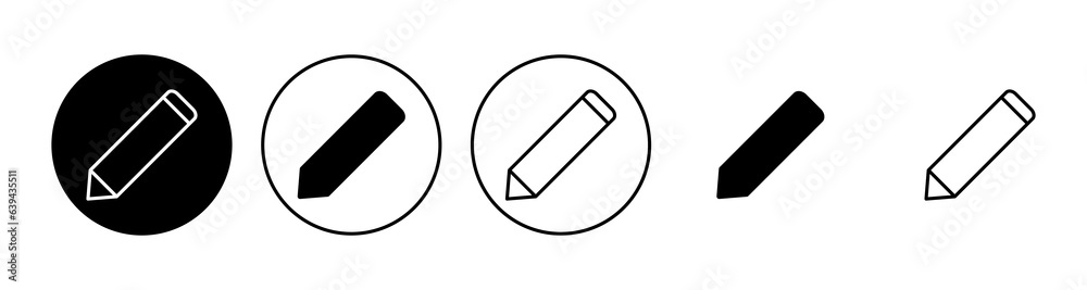 Pencil icon set. pen symbol. edit icon vector Pencil icon set. pen symbol. edit icon vector
