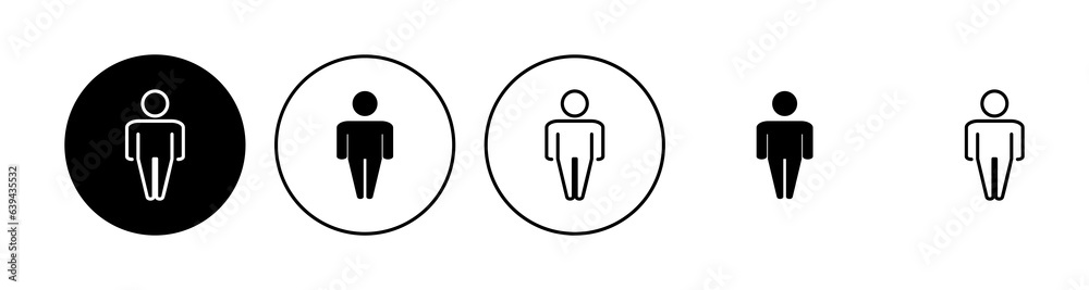 Man icon set. male icon vector. human symbol Man icon set. male icon vector. human symbol