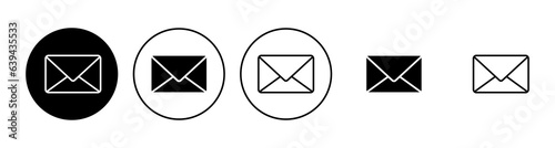 Mail icon set. email icon vector. E-mail icon. Envelope illustration