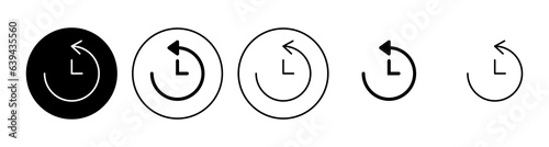 History icon set. recent event history