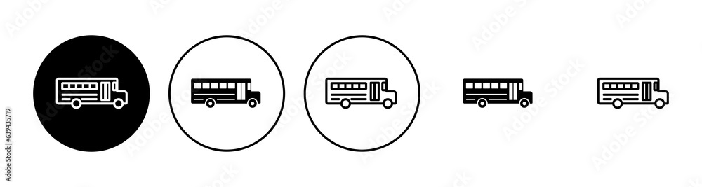 Bus icon set. bus vector icon