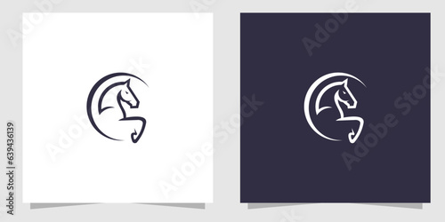 horse logo design vetor
