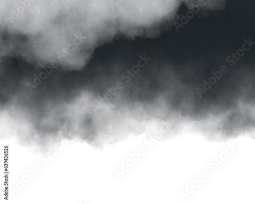 曇り空の水彩風背景イラスト　