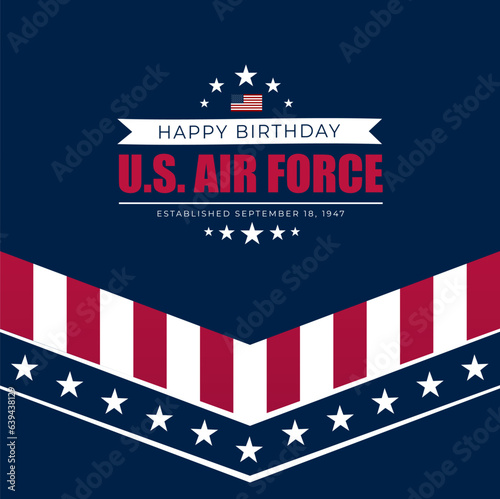 US Air Force Birthday September 18th Background Vector Illustration