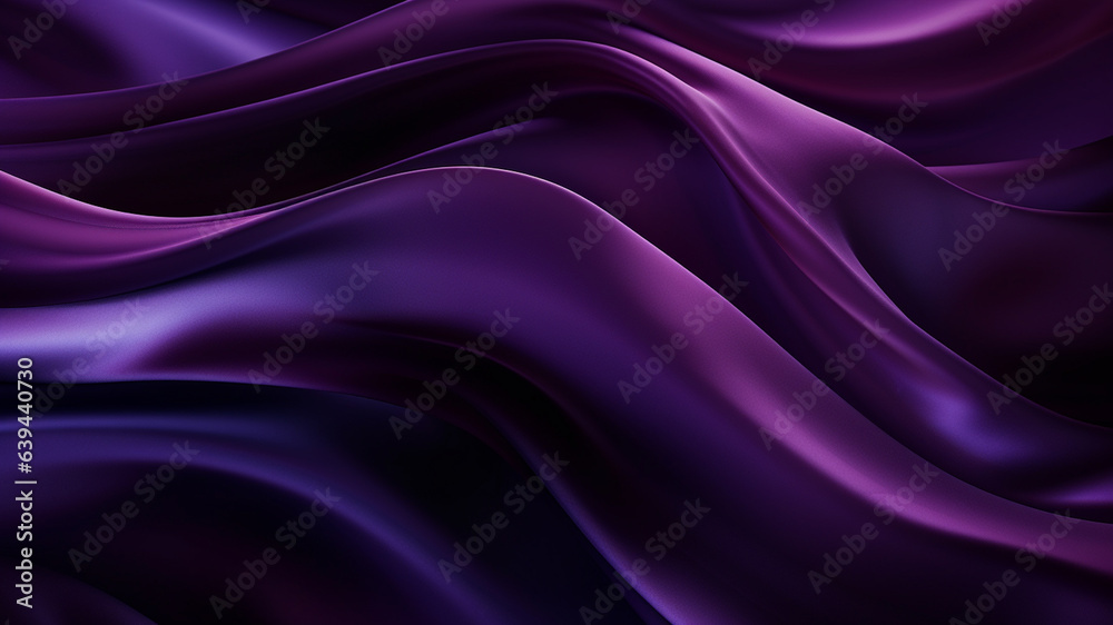 Elegance abstract soft focus wave glossy purple fabric use for background