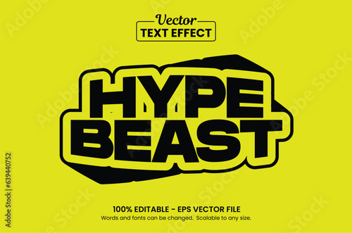 Fototapeta Hypebeast Style Editable Text Effect for clothing brand or T shirt