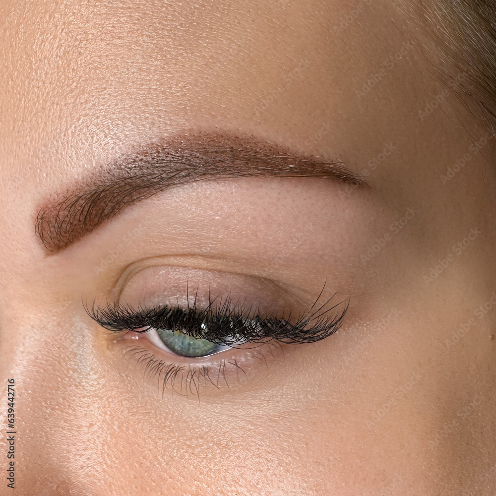 Obraz premium permanent eyebrow make up close up