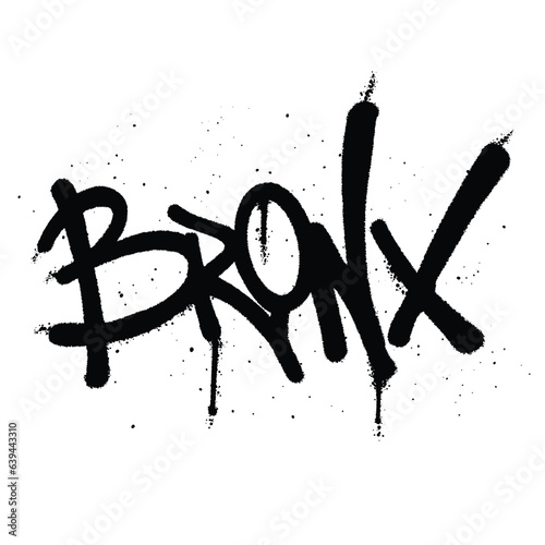 Graffiti spray paint Word Bronx Isolated Vector