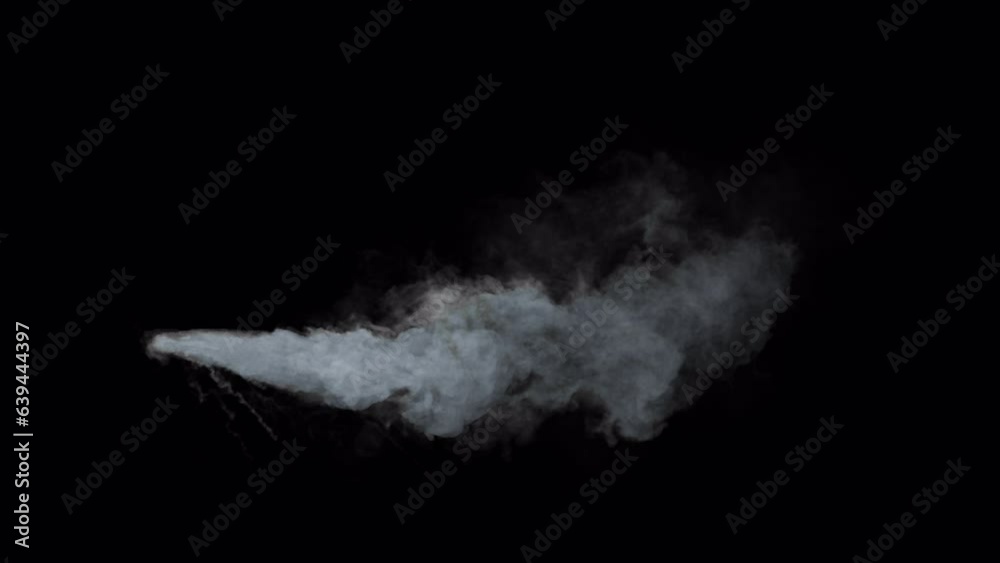 Smoke or steam blast at high velocity or pressure, with alpha channel for transparent background, 4k 24p Smoke or steam blast at high velocity or pressure, with alpha channel for transparent background, 4k 24p