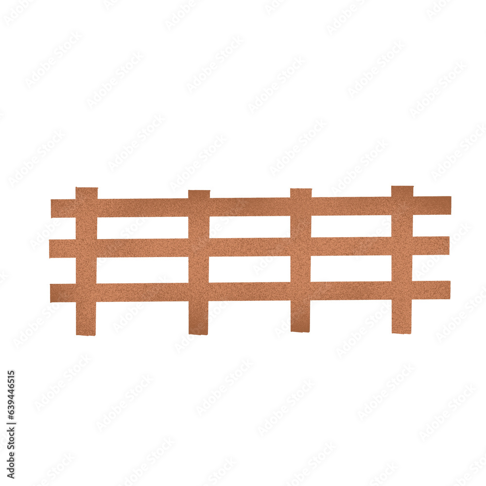 Obraz premium wooden fence isolated on white