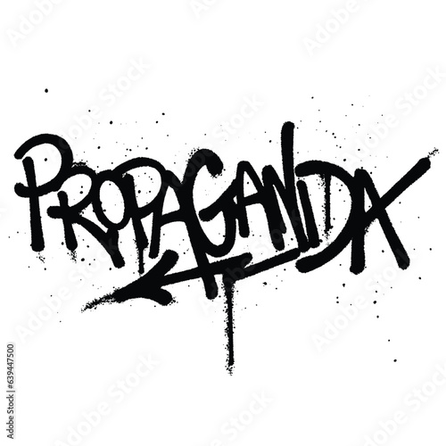 Graffiti spray paint Word Propaganda Isolated Vector