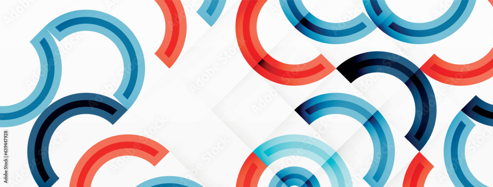 Circles are arranged in a grid pattern abstract background and feature ...