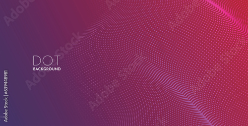 カラフルなドットウェーブの背景
