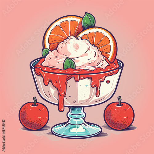 Orange sherbet illustration photo