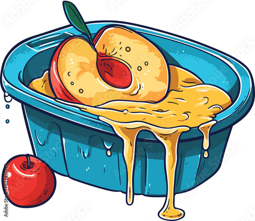 Peach Cobbler Illustration